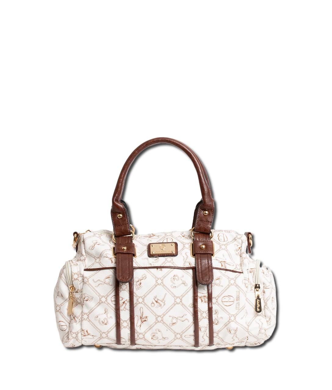 Giulia Pieralli Logo Handbag Beigebrown