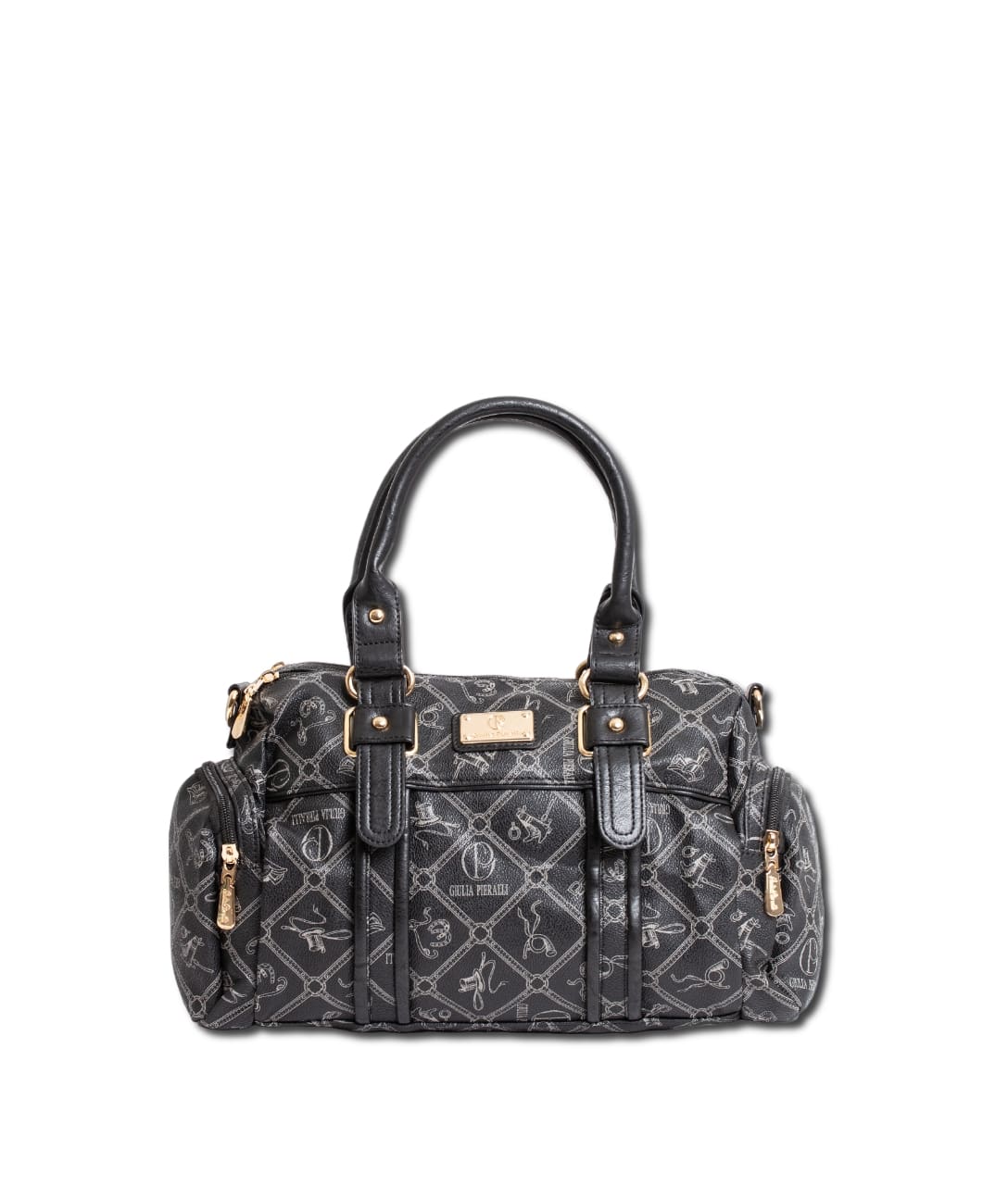 Giulia Pieralli Logo Handbag Blackgrey