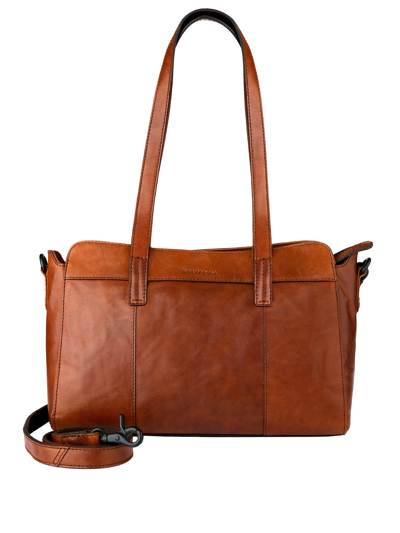 Rise of Rosa Genuine Leather Margaret Handbag Maple