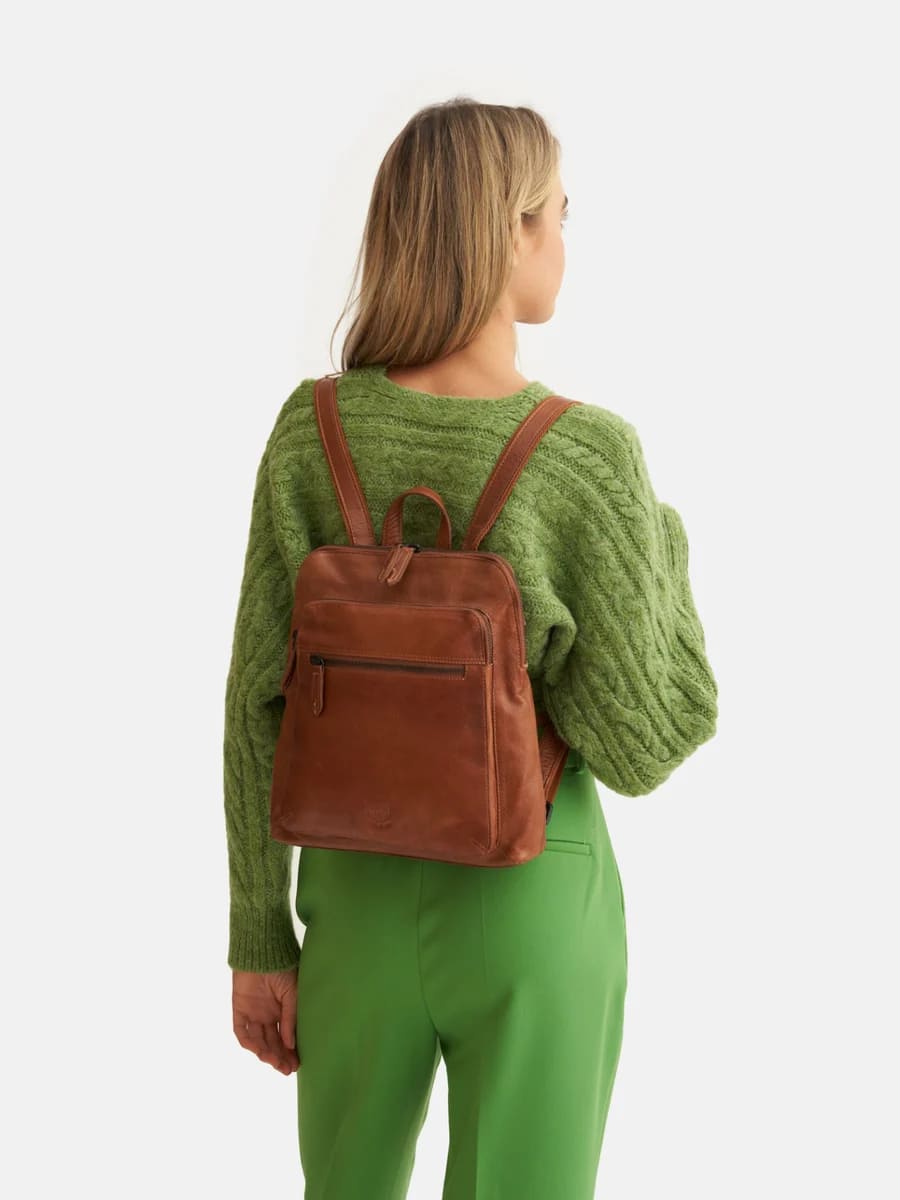 Rise of Rosa Genuine Leather Agnes Backpack Maple