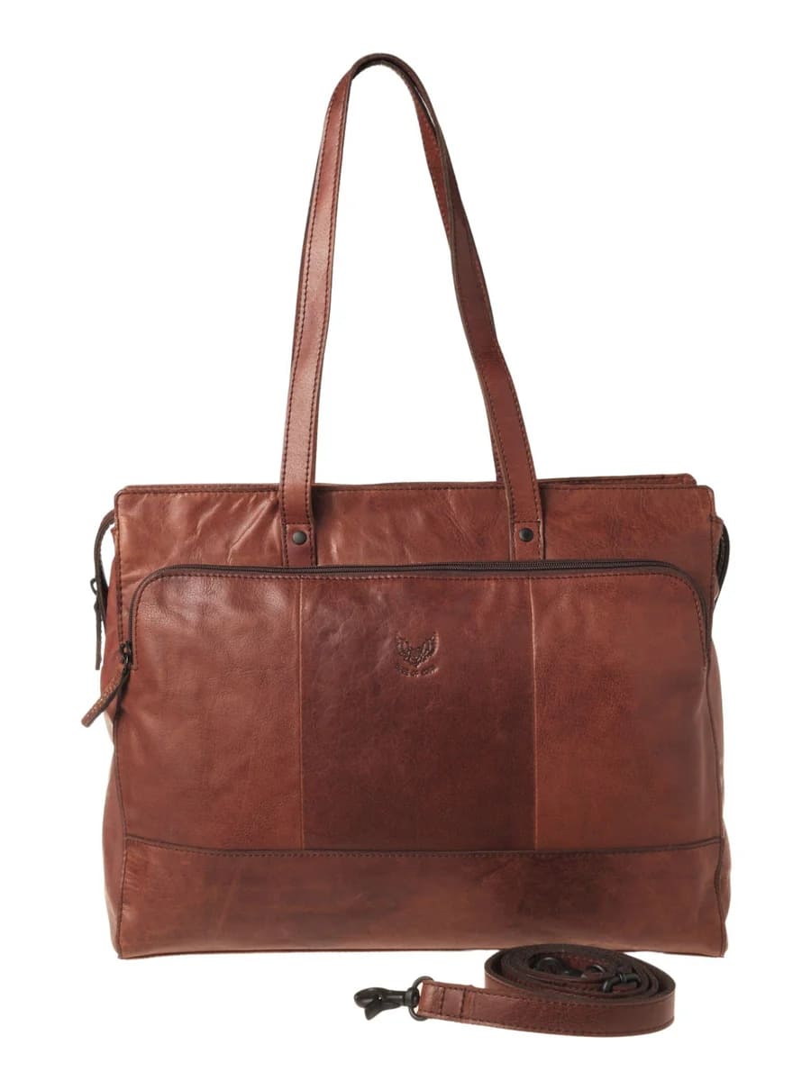Rise of Rosa Genuine Leather Lisa 14´ Laptop Totebag Maple´