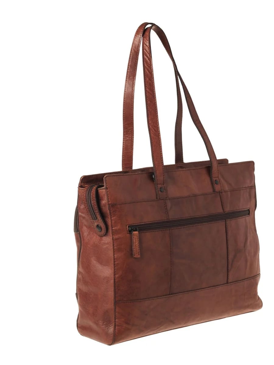 Rise of Rosa Genuine Leather Lisa 14´ Laptop Totebag Maple´