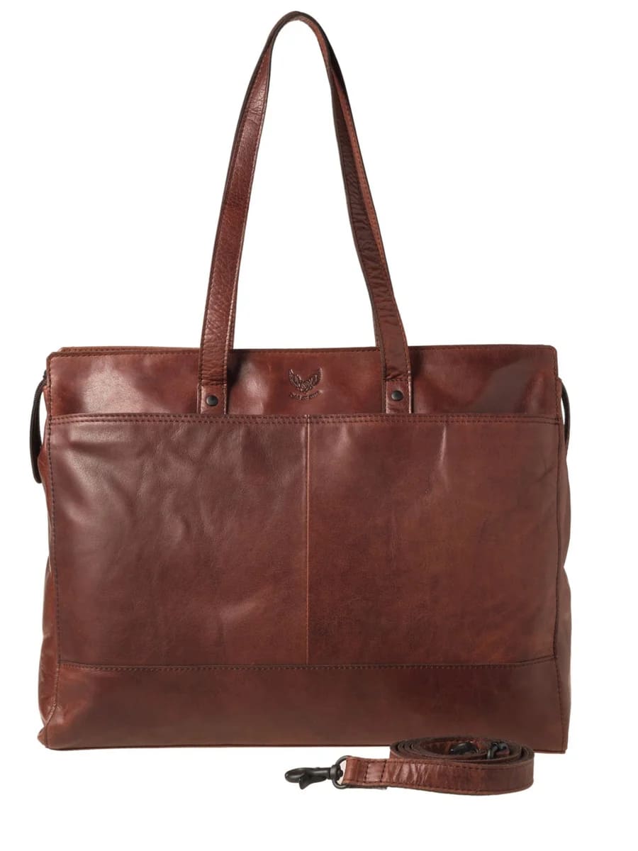 Rise of Rosa Genuine Leather Elisabeth 15´ Laptop Totebag Maple´