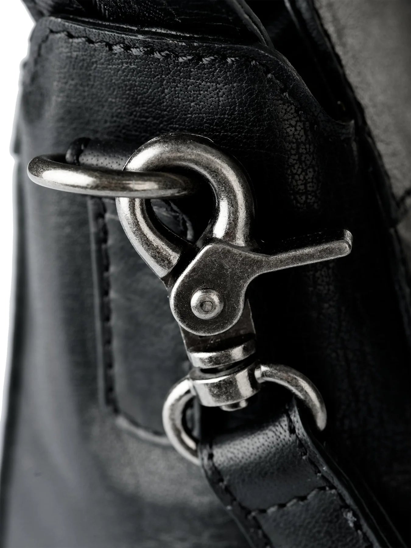 Rise of Rosa Genuine Leather Margaret Handbag Black