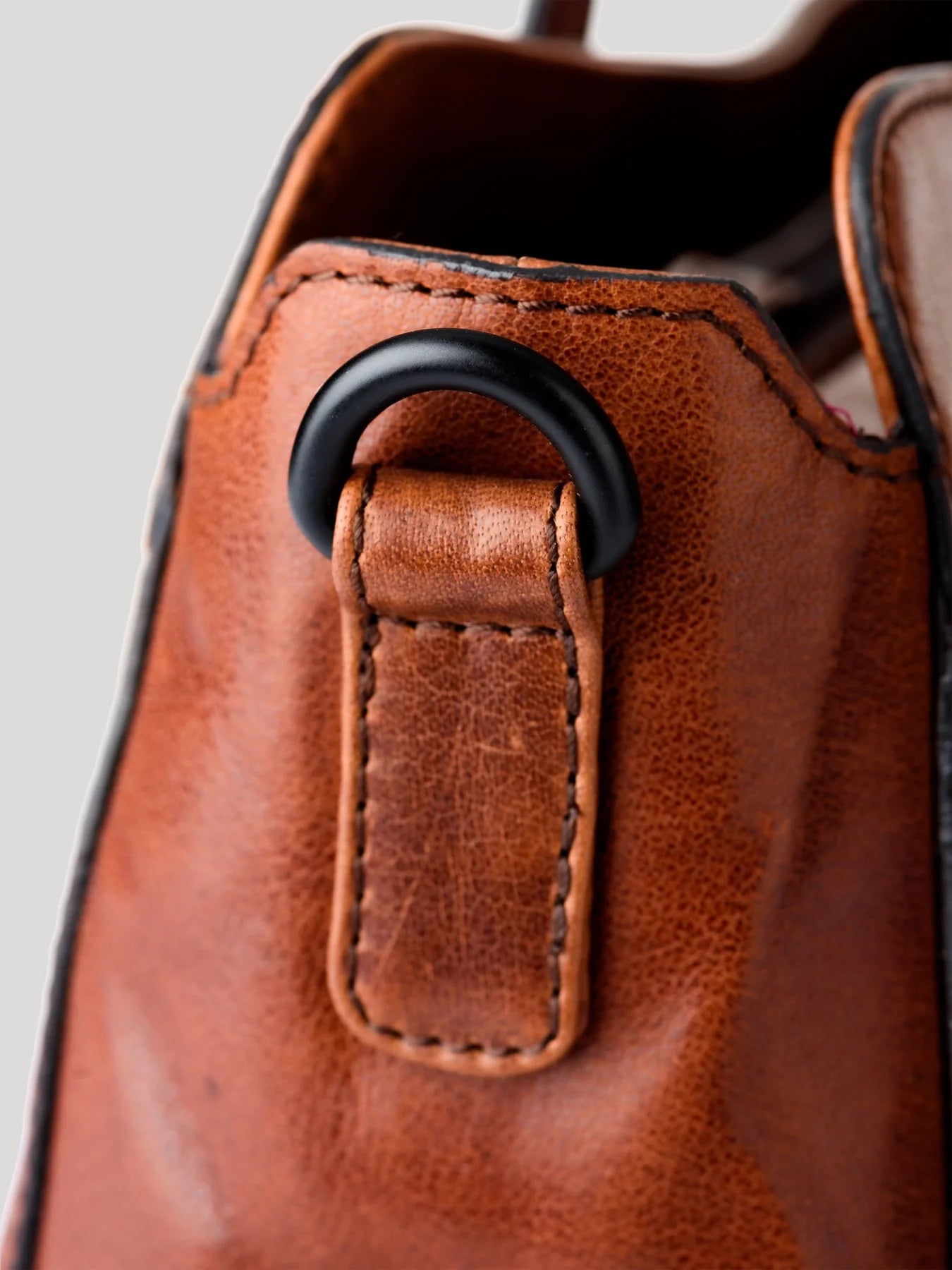 Rise of Rosa Genuine Leather Margaret Handbag Maple