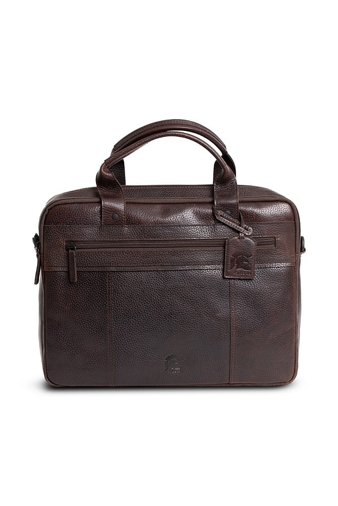 Pylos59 Genuine Leather Johny 14´Laptop Bag DarkBrown´
