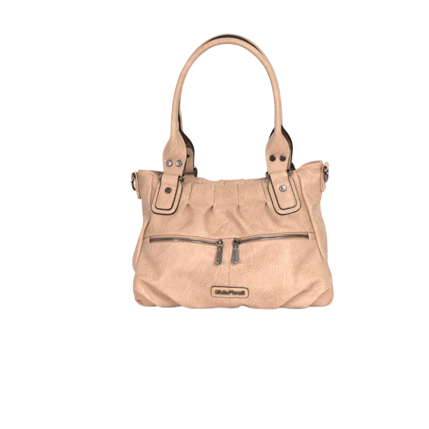 Giulia Pieralli Classic Ruffle Handbag Sand