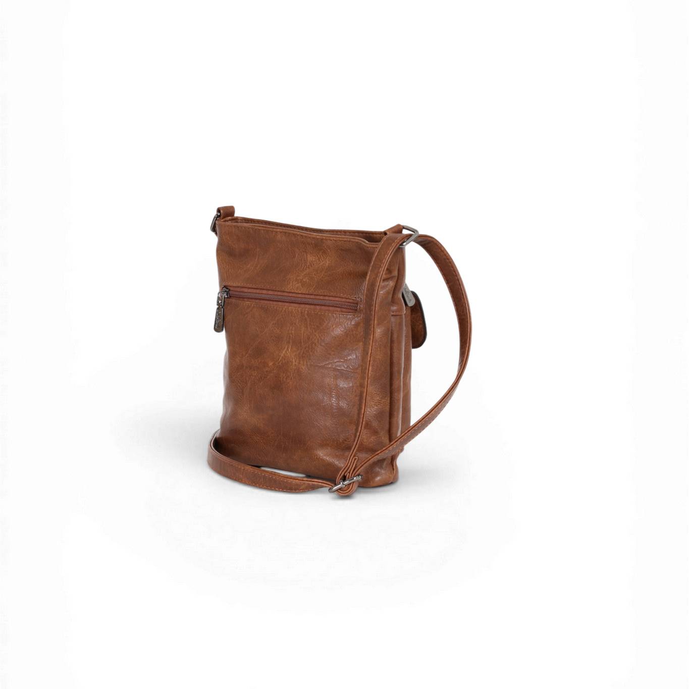 Giulia Pieralli Classic Topzipper Pocket Small Cognac