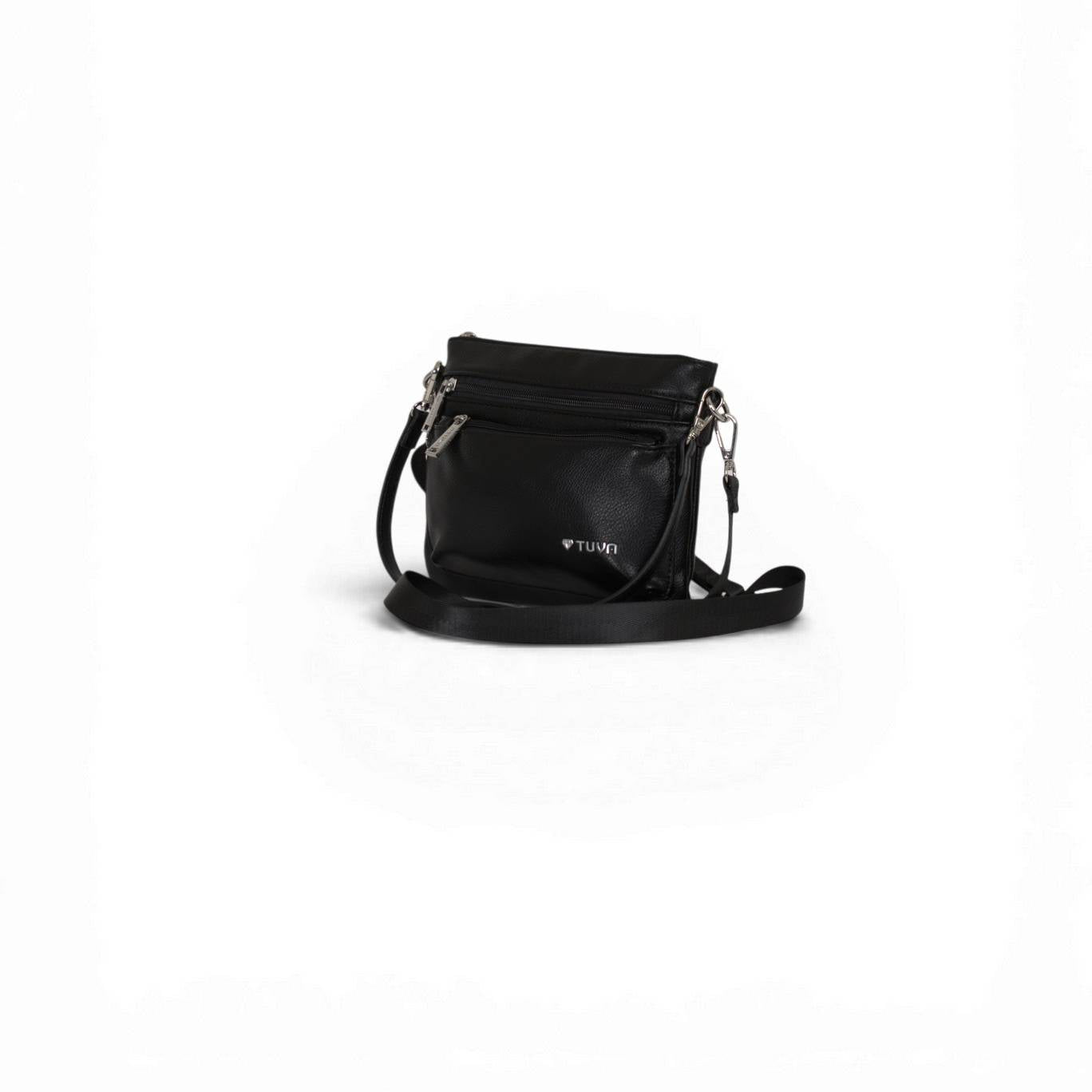 Tuva Collection Wide Crossbody Black