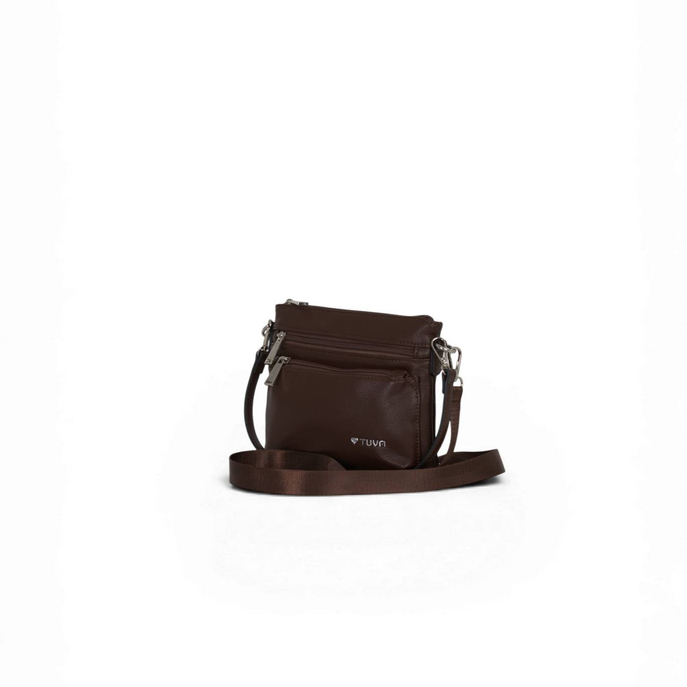 Tuva Collection Wide Crossbody Coffe