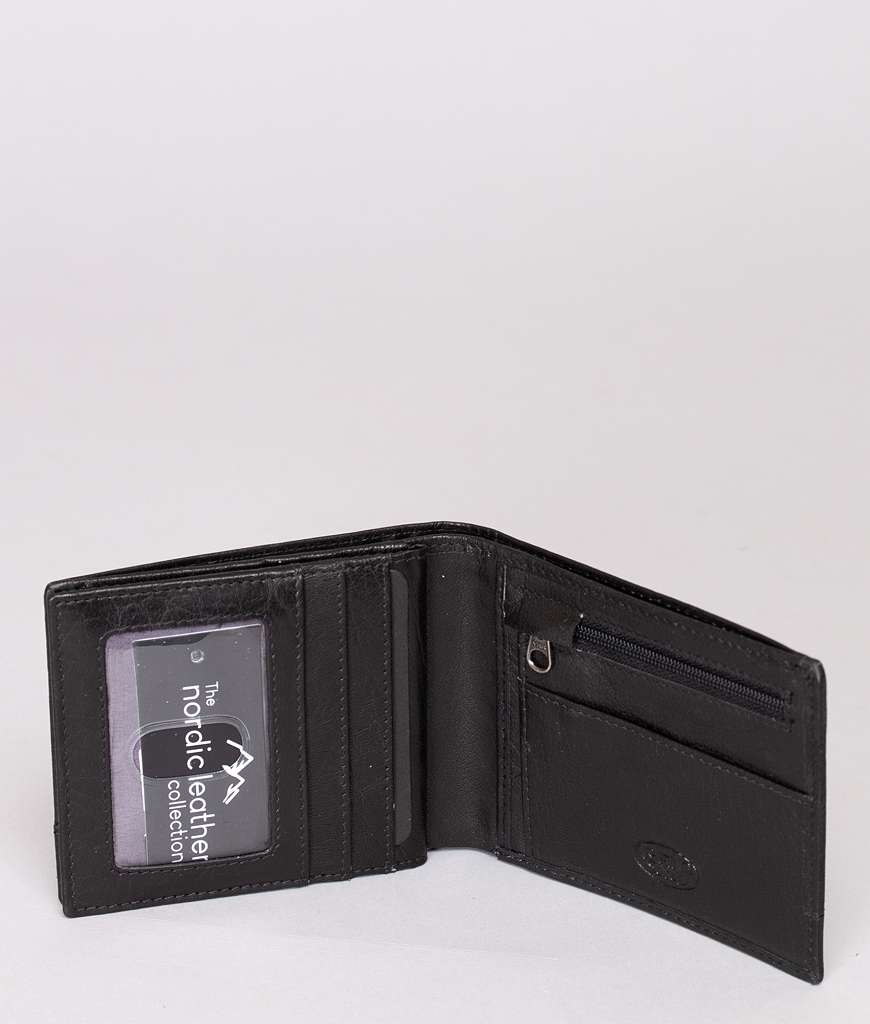 BHC Nordic Leather Wallet Dollar Large Black