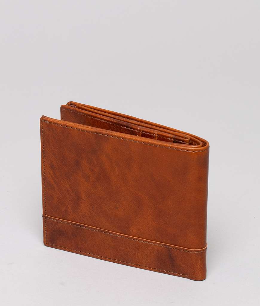 BHC Nordic Leather Wallet Dollar Large Cognac