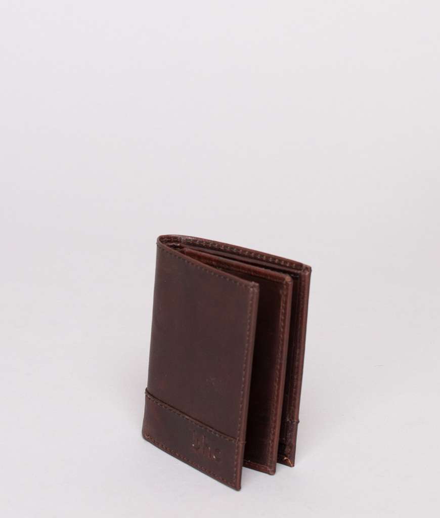 BHC Nordic Leather Wallet Small Dark Brown