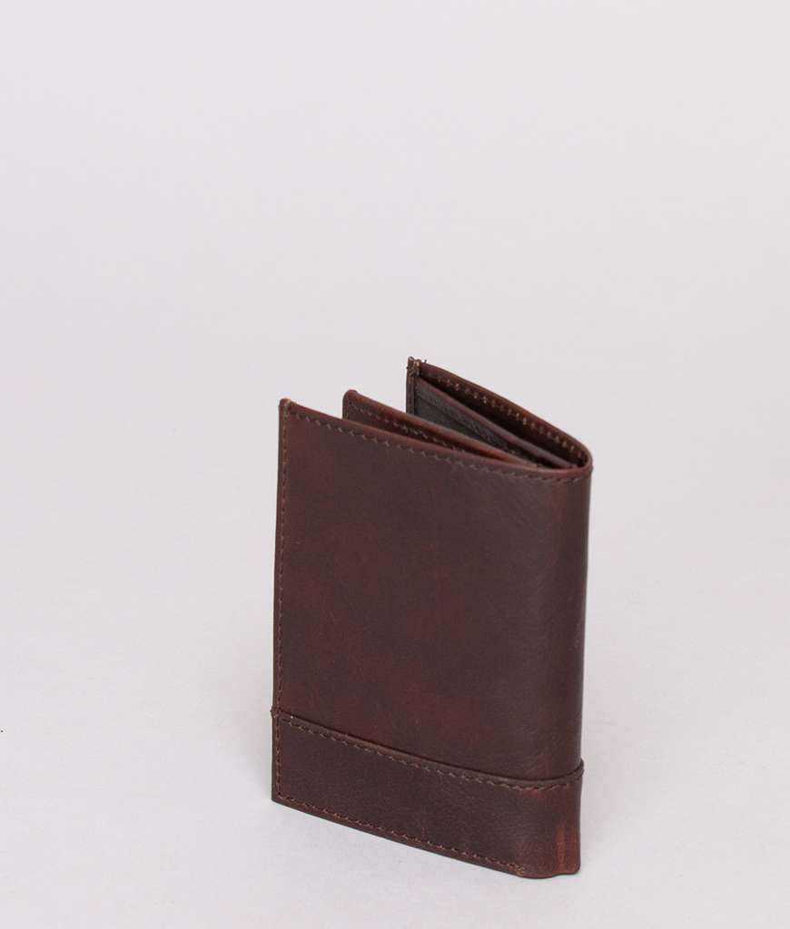 BHC Nordic Leather Wallet Small Dark Brown