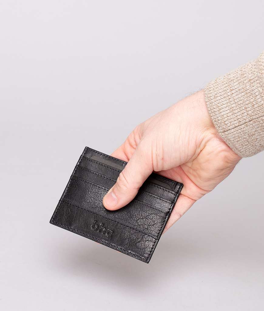 BHC Nordic Leather Wallet Cardholder Black
