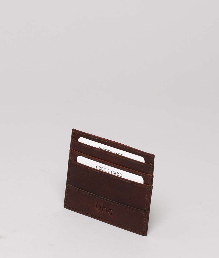 BHC Nordic Leather Wallet Cardholder Dark Brown