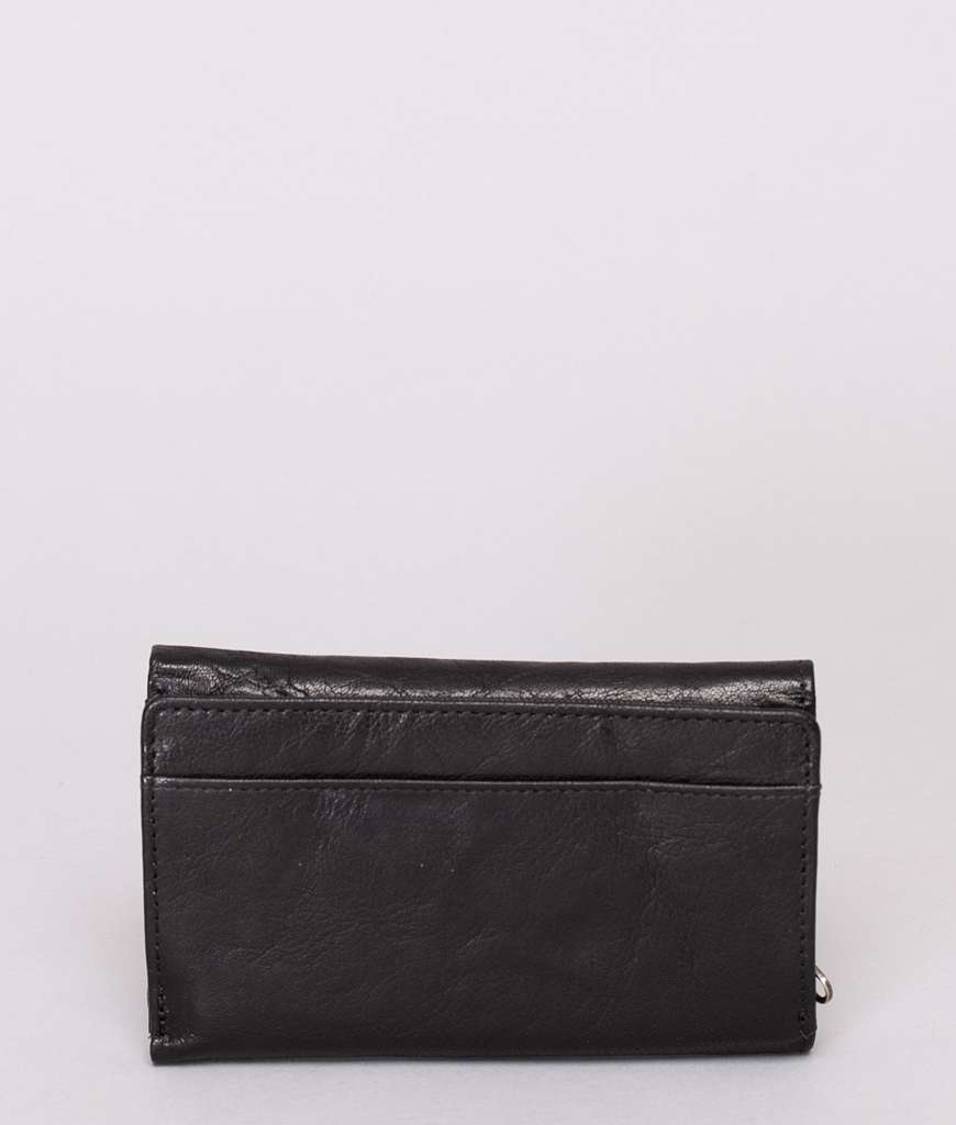 BHC Nordic Leather Wallet Flap Medium Black