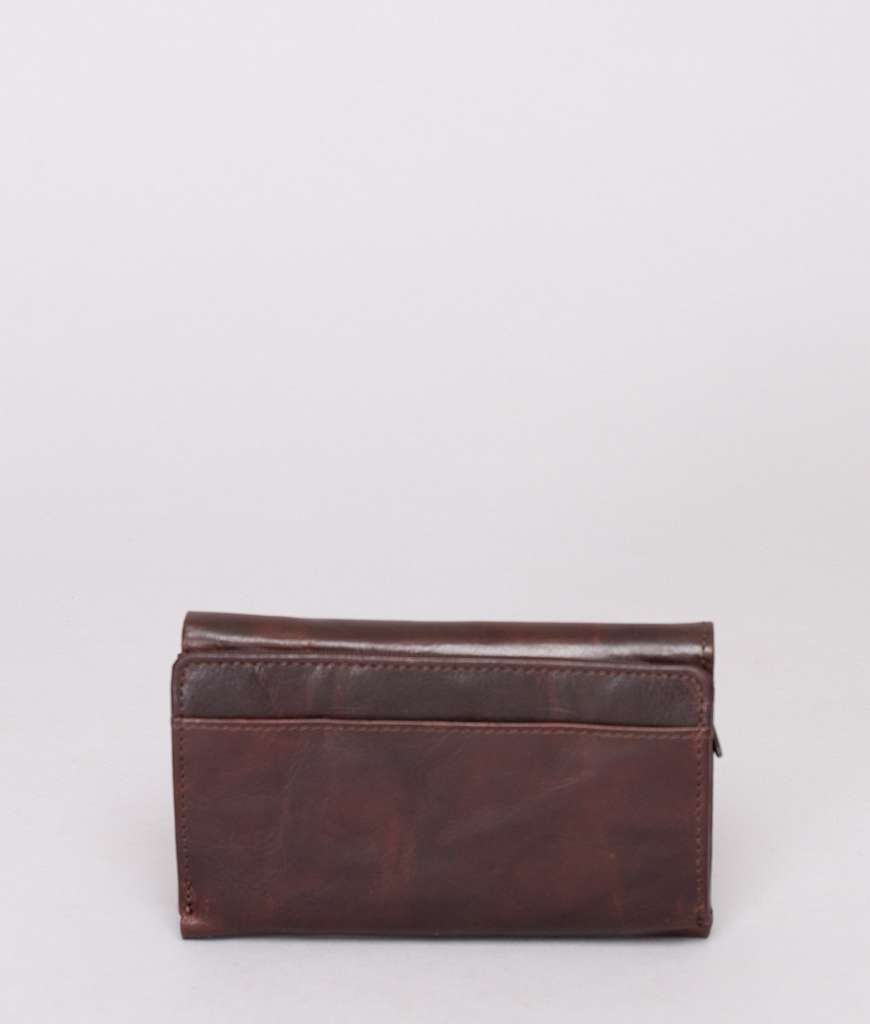 BHC Nordic Leather Wallet Flap Medium Dark Brown