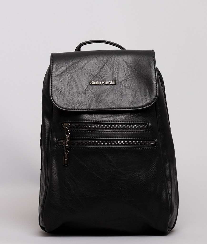 Giulia Pieralli Classic Backpack Flap Black