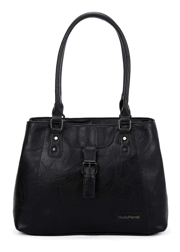 Giulia Pieralli Classic 2-Zippers Handbag Black