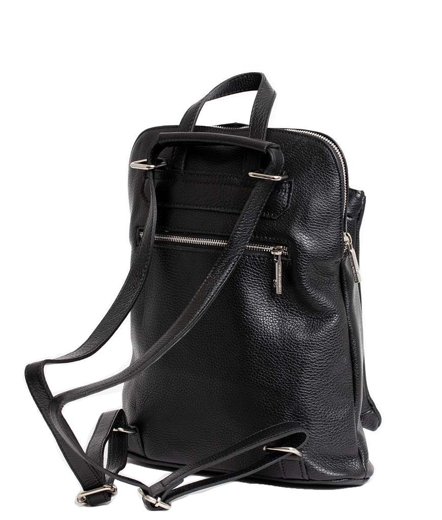 Giulia Pieralli Italian Leather Backpack Black – Bagoholic.com